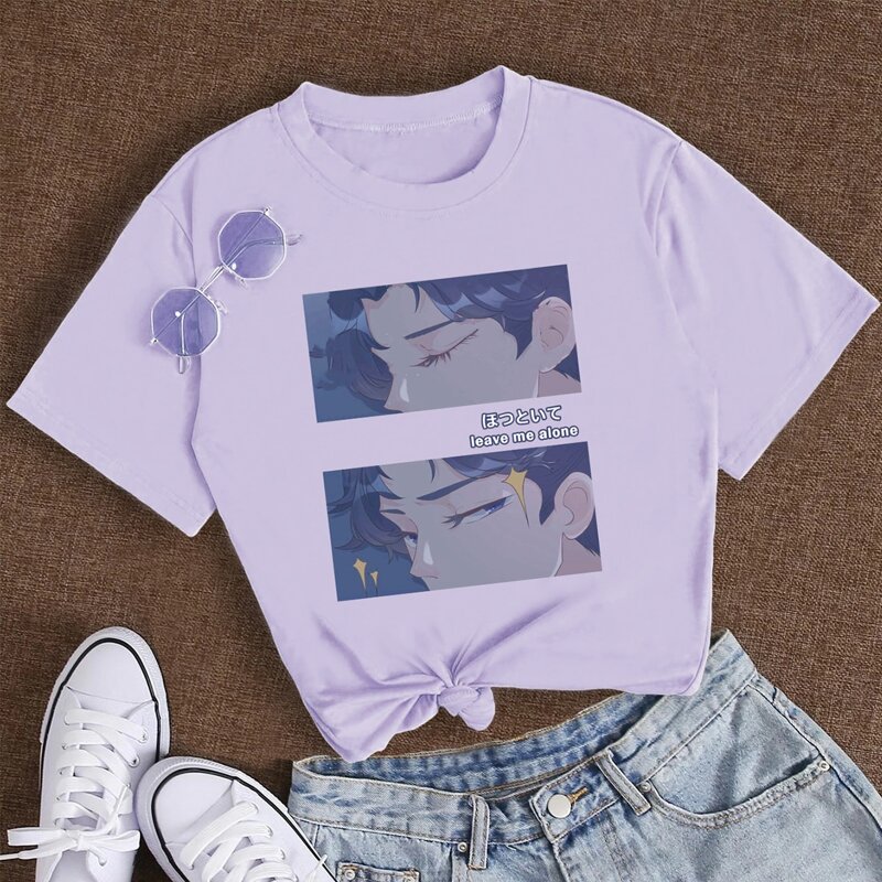 

Letter Cartoon Graphic Tee, Lilac purple
