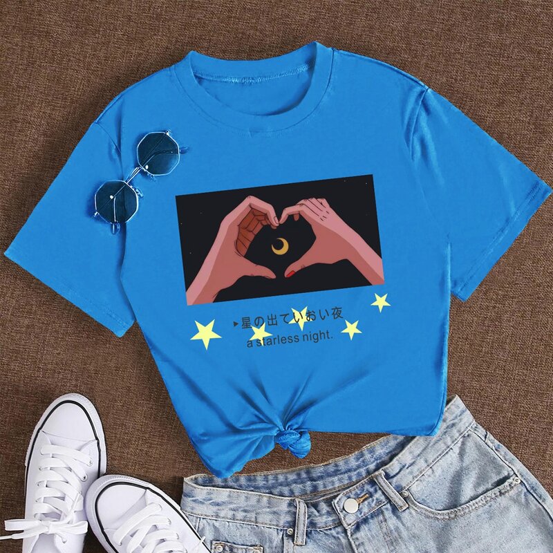 

Letter Hand Graphic Tee, Blue