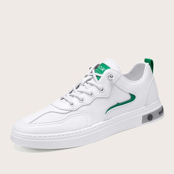 

Men Lace-up Front Skate Shoes, White