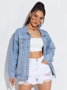 Cazadora mezclilla bajo cruda - Lavado ligero - Ver 3