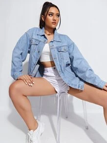 Cazadora mezclilla bajo cruda - Lavado ligero - Ver 4