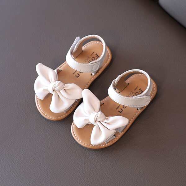 

Toddler Girls Bow Decor Strappy Sandals, Beige
