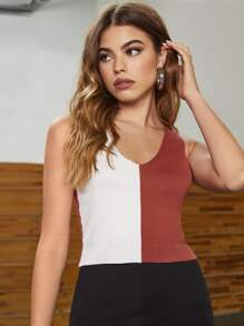 Seusyu Knit ngọnKhối MàuGiải trí - Đỏ và trắng - Xem 3