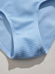 Tween Girl Spaghetti Strap Bikini Set Summer Beach - Baby Blue - View 5