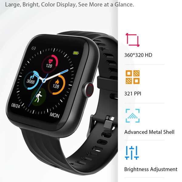 

Waterproof Smartwatch with Heart Rate