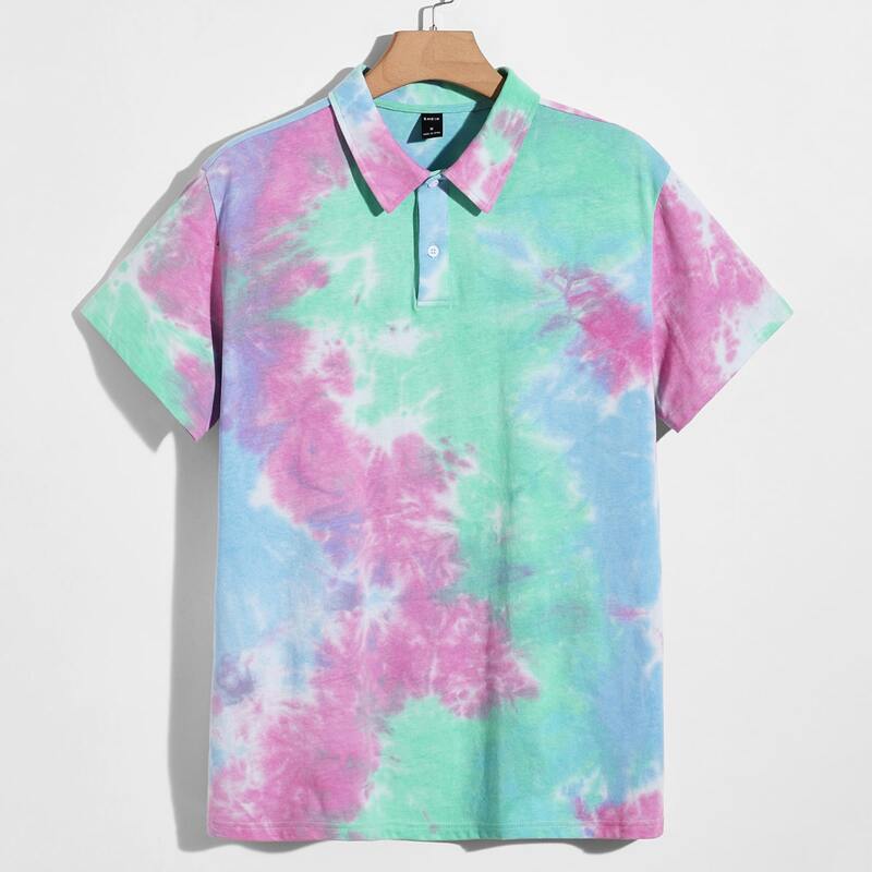 

Guys Tie Dye Polo Shirt, Multicolor