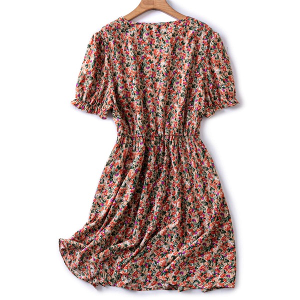 

Plus Ditsy Floral Flounce Sleeve Dress, Multicolor