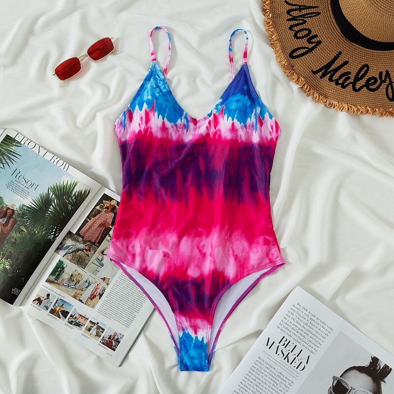 

Tie Dye One Piece Swimsuit, Multicolor
