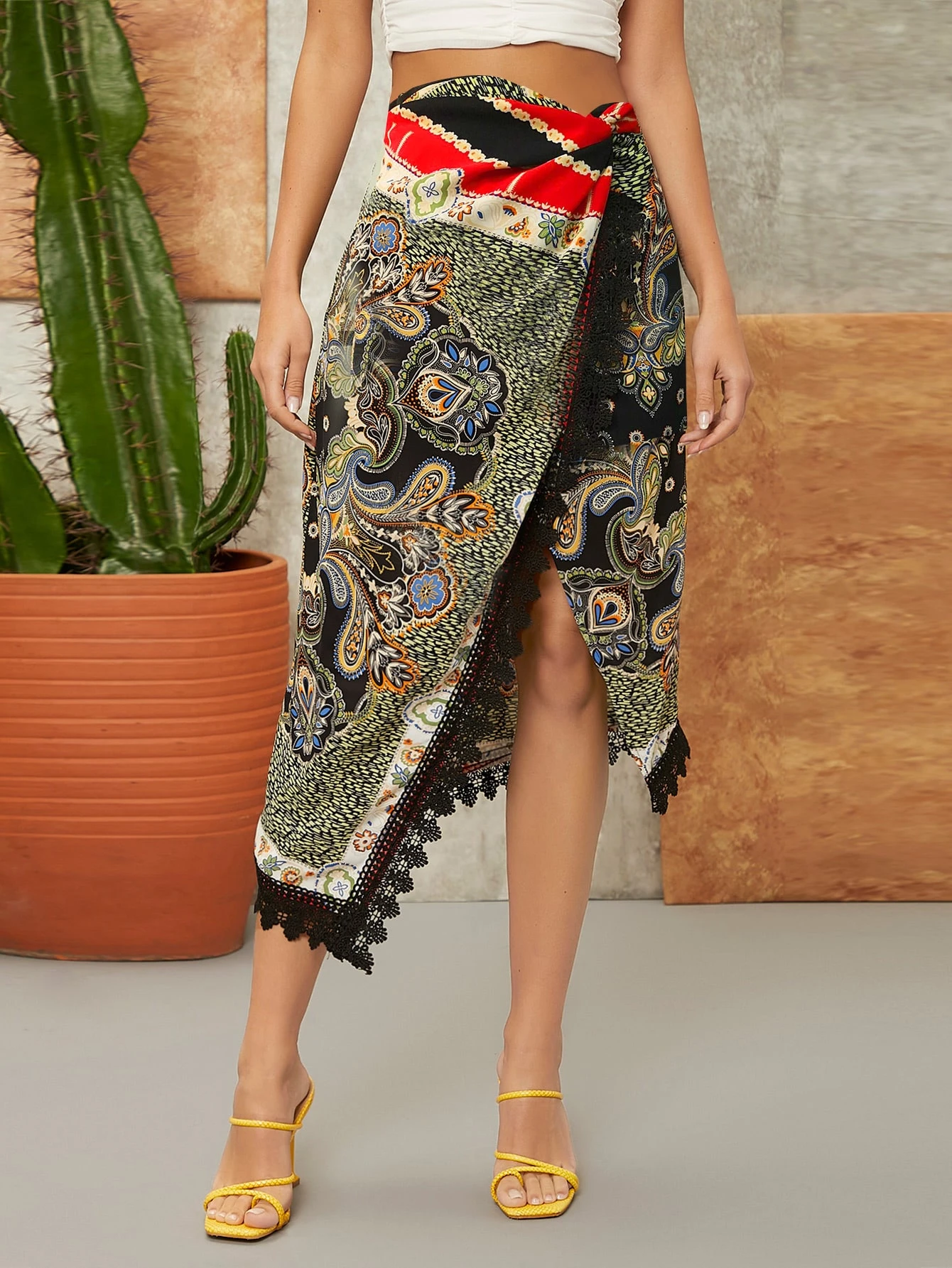 Paisley wrap skirt Clearance