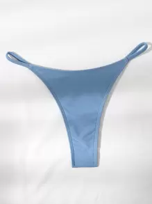 Swim Mod Summer Beach Thong Bikini Panty - Dusty Blue - View 3