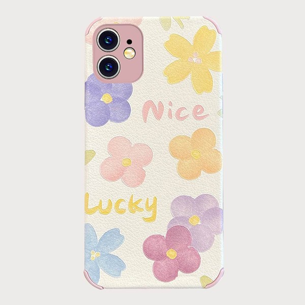 

Flower Pattern Phone Case, Pink