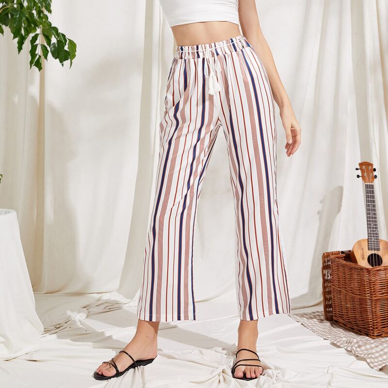 

Striped Straight Pants, Multicolor