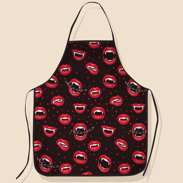

Lip Print Apron, Multicolor