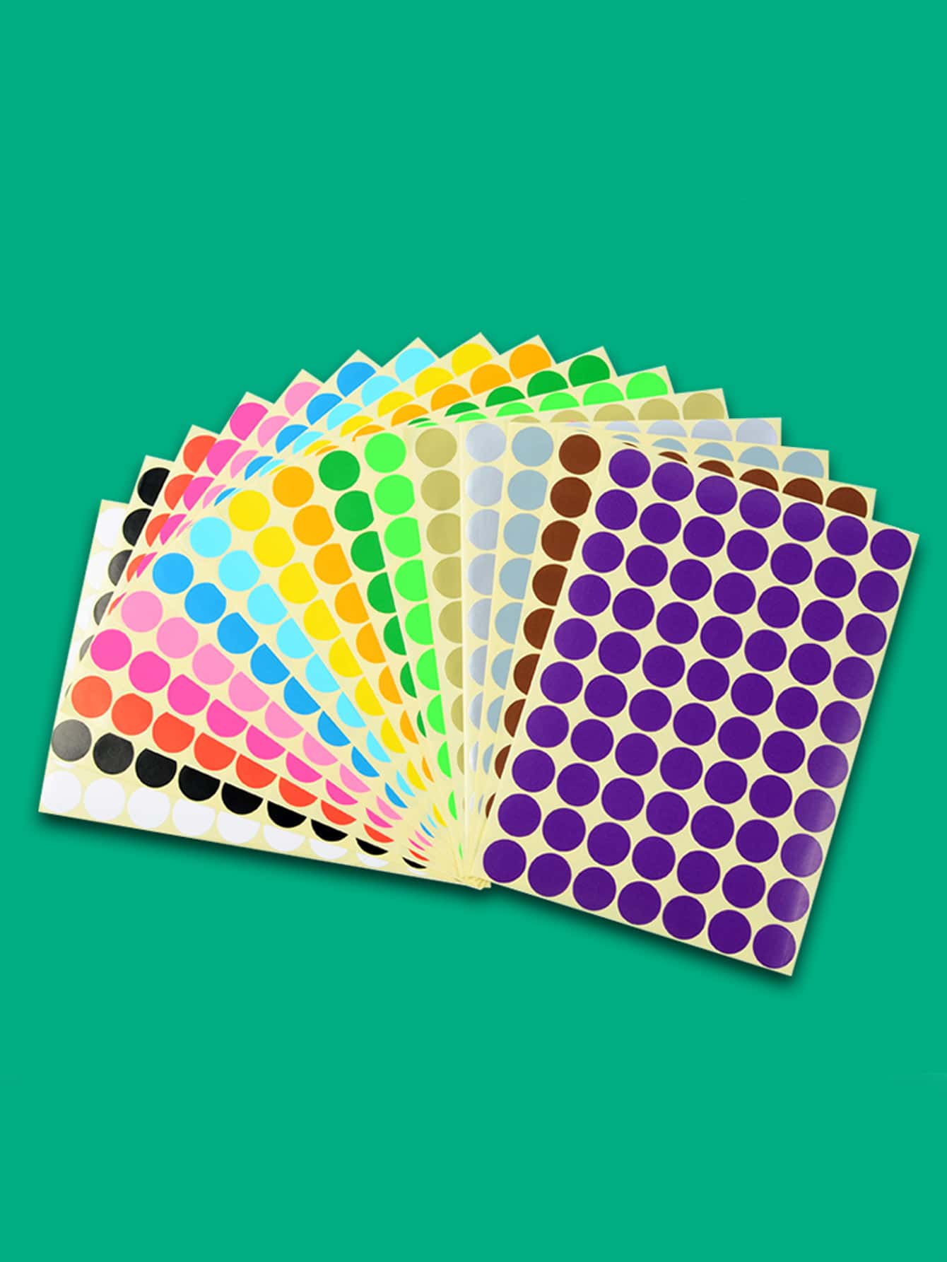 15 yaprak Daire Desen Rastgele Etiket - Çok renkli - Görünüm 1