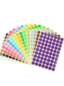 15 yaprak Daire Desen Rastgele Etiket - Çok renkli - Görünüm 5