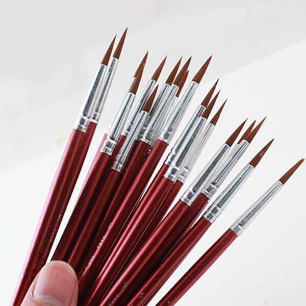 

5pcs Hook Line Brush, Red
