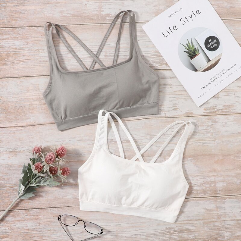 

2pack Solid Bra Set, Multicolor