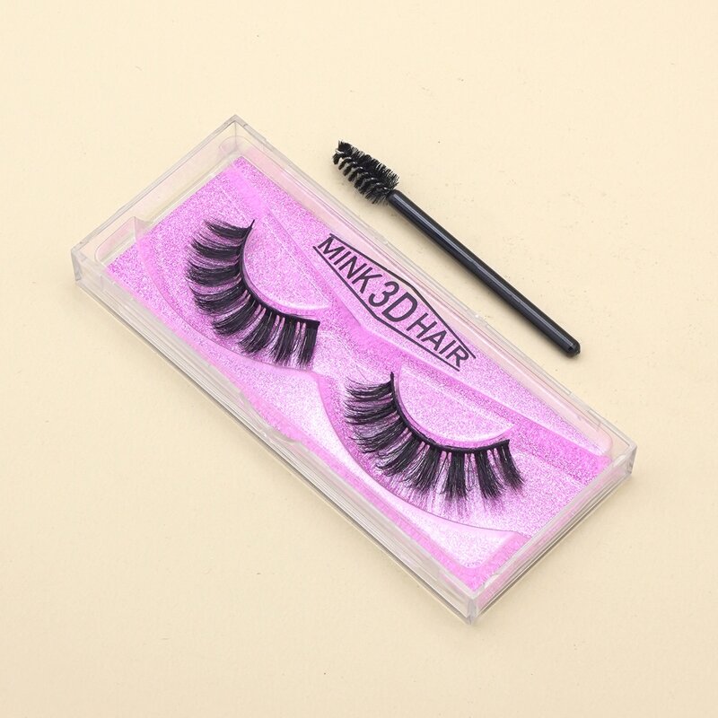 

1pair Volume Eyelashes & 1pc Brush, Black