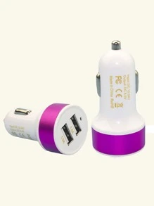 Cargador de coche con puerto USB - Rosa - Ver 1