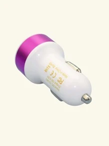 Cargador de coche con puerto USB - Rosa - Ver 2