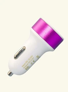 Cargador de coche con puerto USB - Rosa - Ver 3