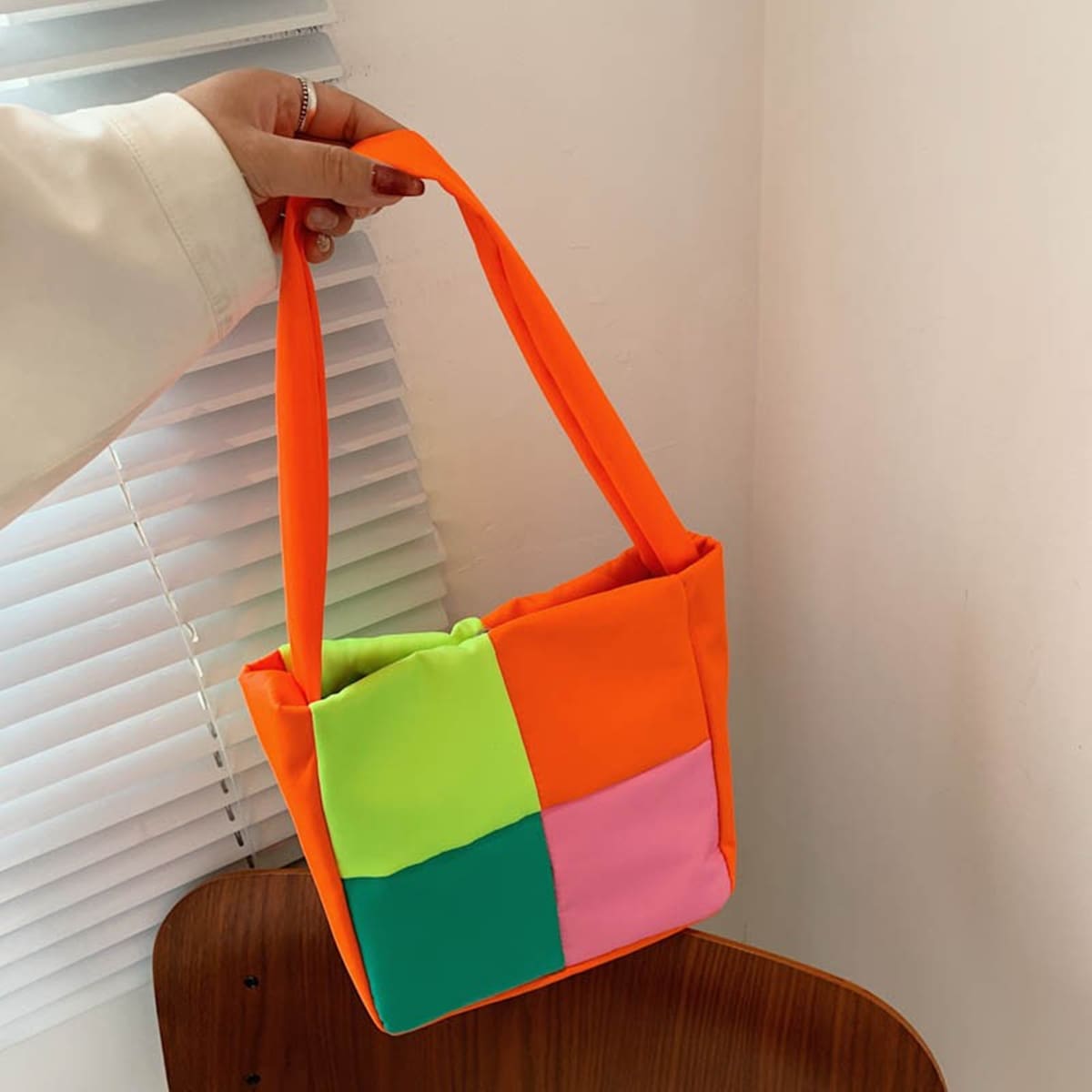 

Colorblock Shoulder Bag, Multicolor