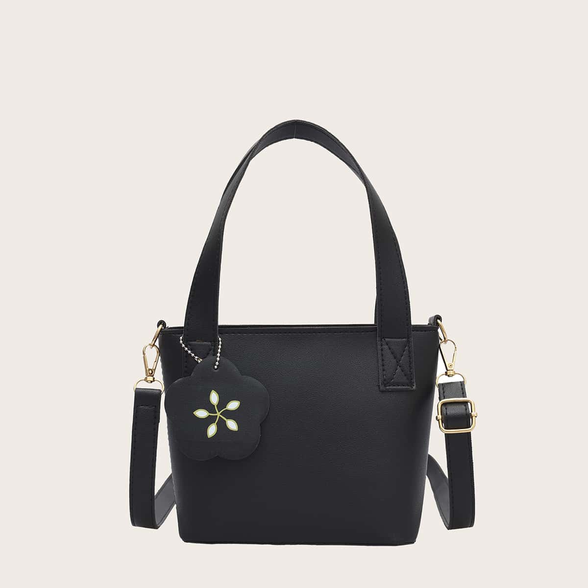 

Solid Satchel Bag, Black