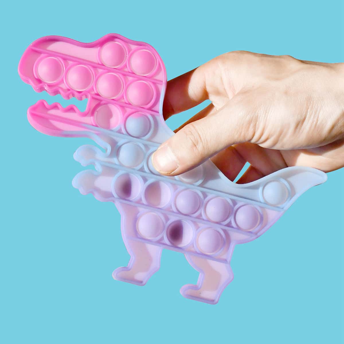 

1pc Light-sensitive Dinosaur Stress Relief Bubble Toy, Multicolor