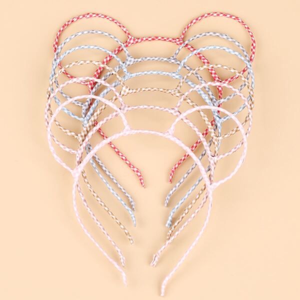 

6pcs Toddler Girls Cartoon Ear Decor Headband, Multicolor