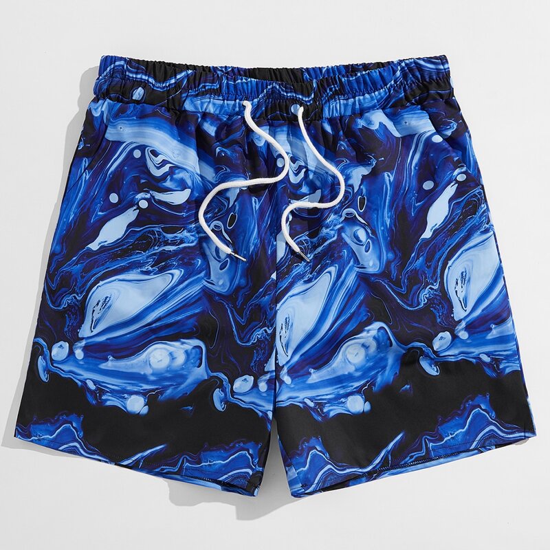 

Guys Graphic Drawstring Shorts, Blue