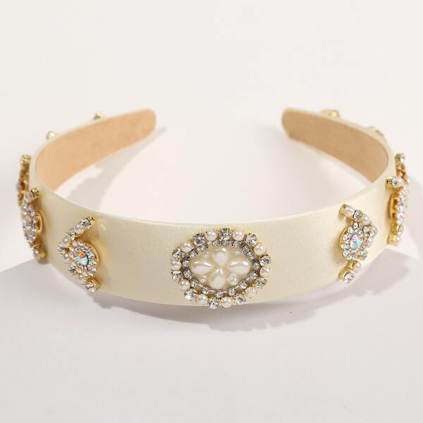 

Rhinestone Decor Hair Hoop, Beige