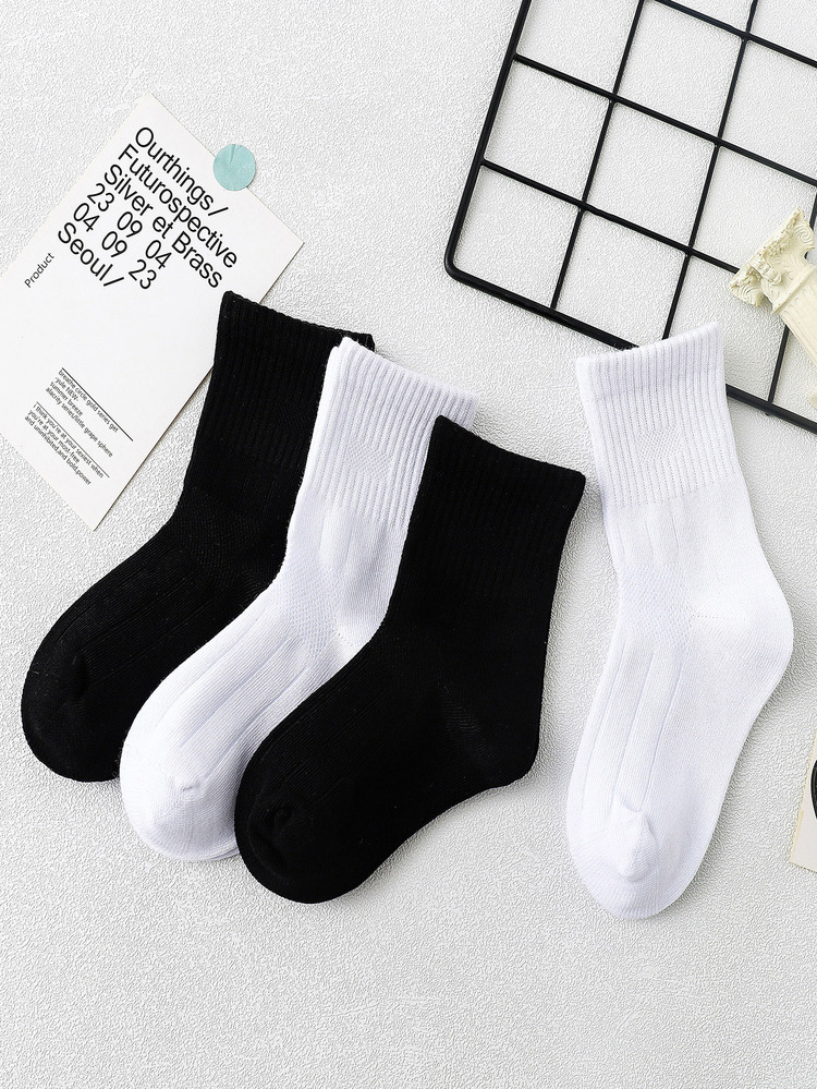 Meias de cor sólida menino 4 pares - Multicolorido - Visão 5