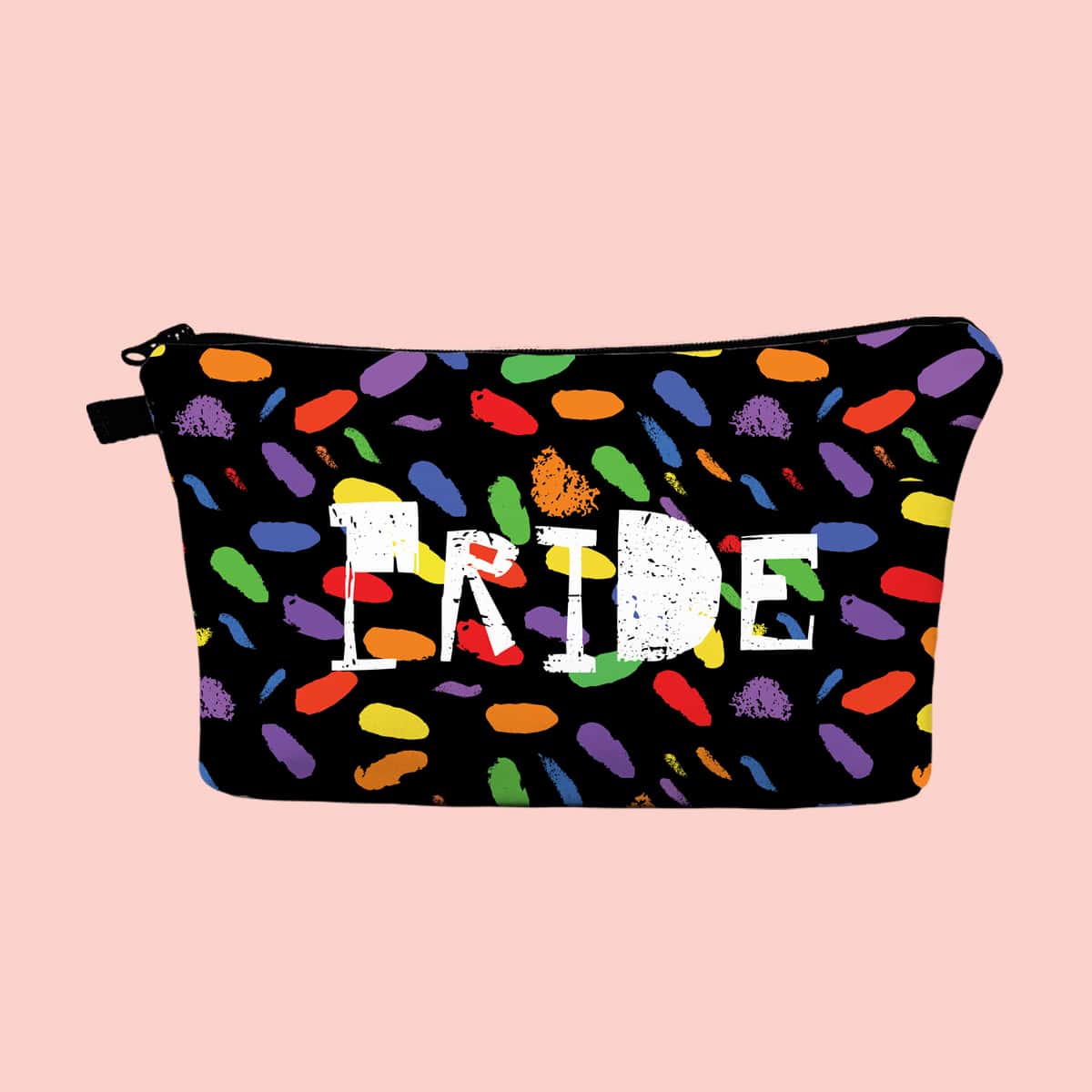 

Letter Graphic Zipper Makeup Bag, Multicolor