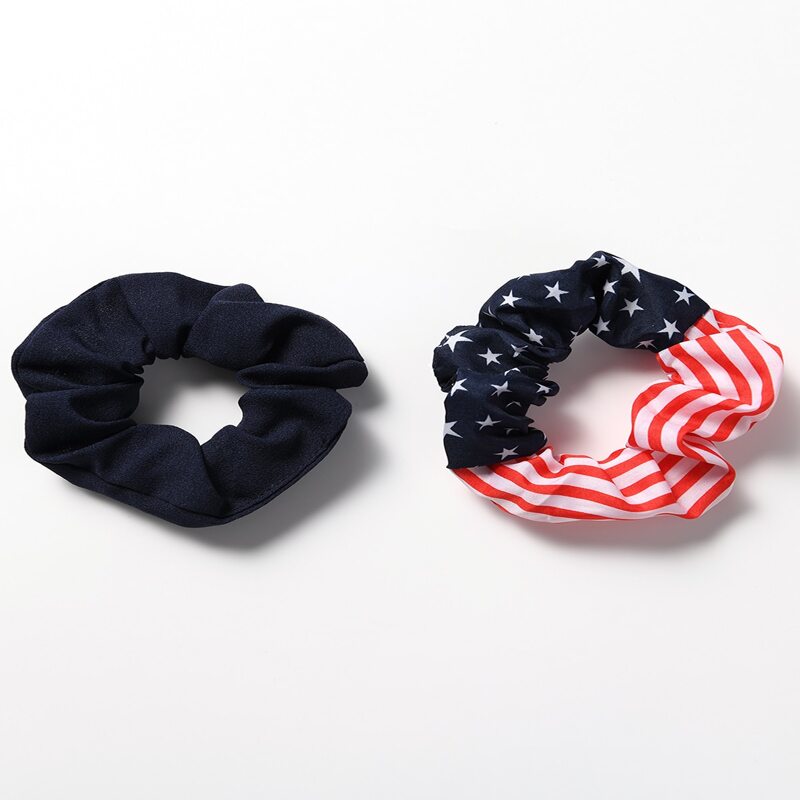 

2pcs Striped Scrunchie, Multicolor