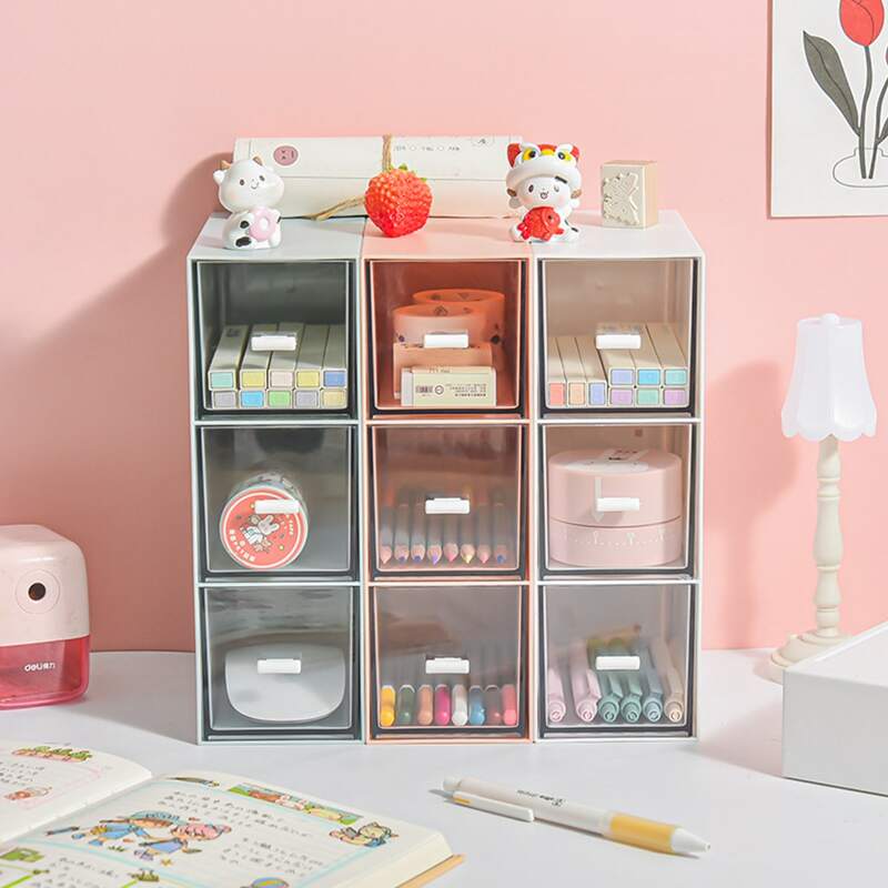 

1pc Random Stationery Storage Box, Multicolor