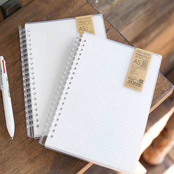 

1pc Random Loose-leaf Notebook, White