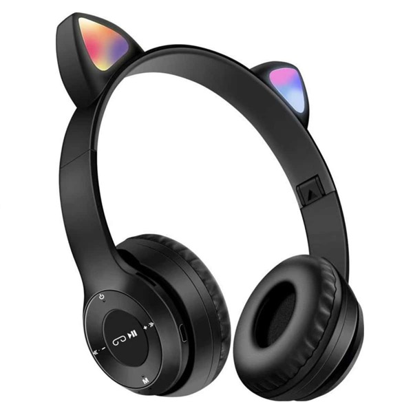 

Светодиодная Bluetooth-гарнитура с кошачьими ушками, Чёрный
