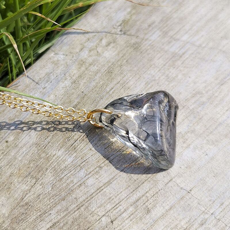 

Crystal Pendant Necklace, Grey