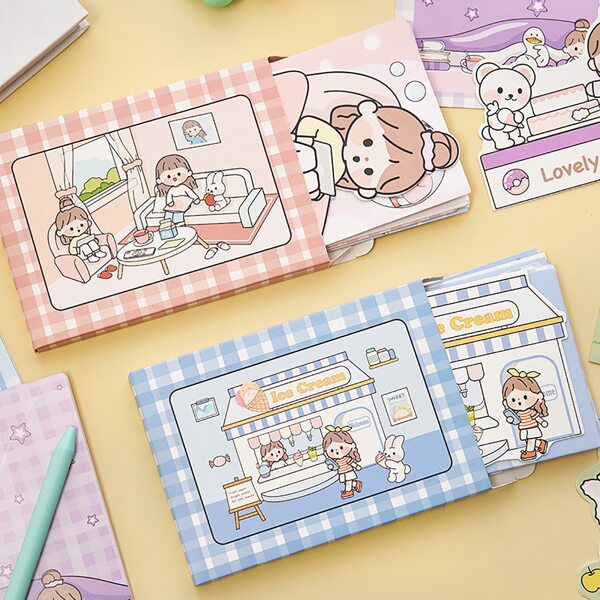 

8pcs Cartoon Graphic Random Postcard, Multicolor