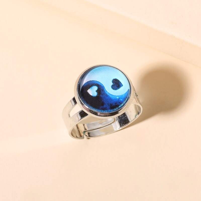 Yin & Yang Pattern Ring, Multicolor