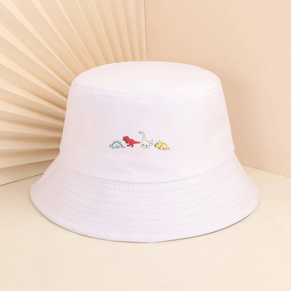 

Men Cartoon Graphic Bucket Hat, White