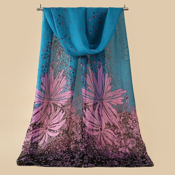 

Flower Print Scarf, Multicolor