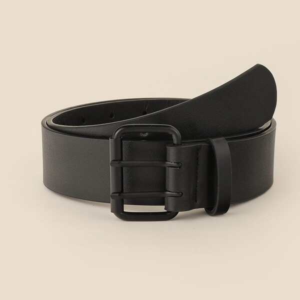 

Square Buckle Belt, Black