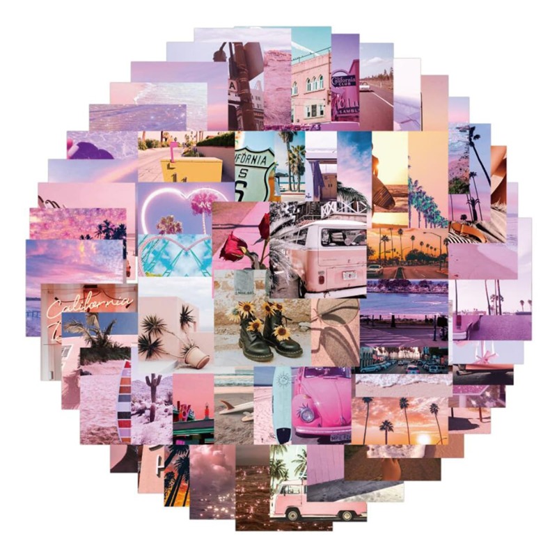 

50pcs Scenery Sticker, Multicolor