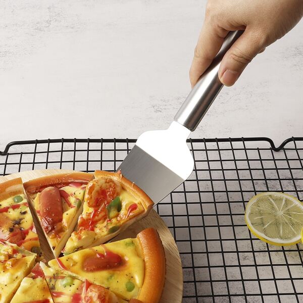 

1pc Stainless Steel Pizza Spatula, Silver