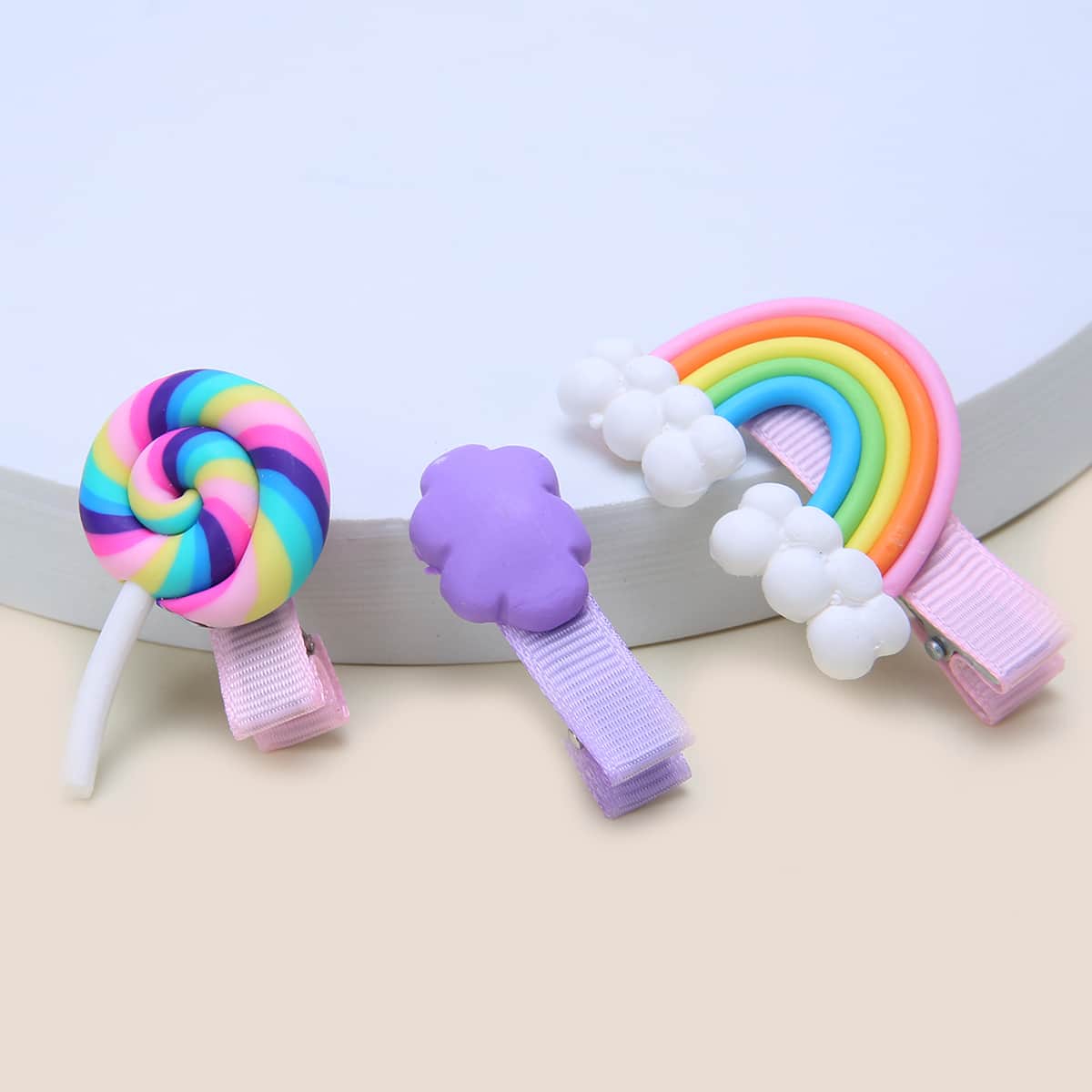 

3pcs Cartoon Hair Clip, Multicolor
