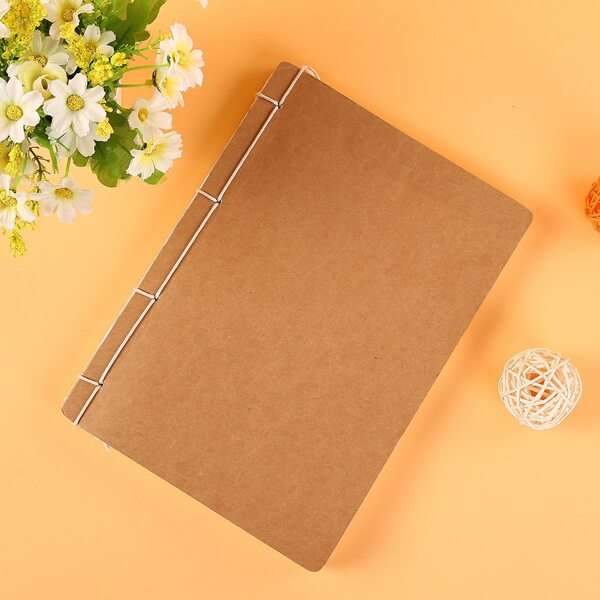 

1pc Kraft Paper Cover Notebook, Brown