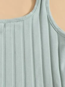 SHEIN 2 Paquetes de Camiseta de Tirantes de Punto Acanalado para Niña Preadolescente - Multicolor - Ver 3