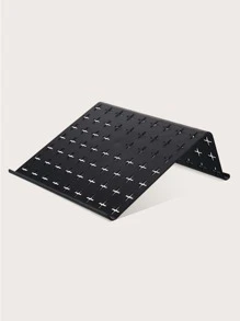 Desktop Hollow Out Laptop Stand - Black - View 3
