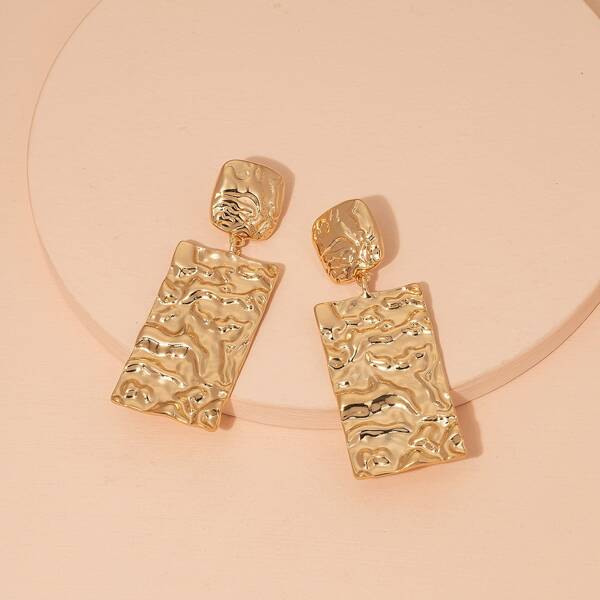

Geometric Drop Earrings, Gold